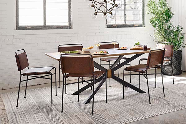 rectangular organic modern japandi dining tables